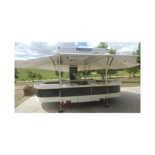 Schankwagen mit 4 Zapfsäulen, Spülbecken und Getränkekühlschrank