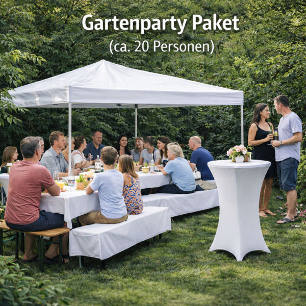 🌿 Gartenparty Paket – ca. 20 Personen Ideal für kleine Feiern im Garten, Geburtstage oder gemütliche Sommerabende. 🎉 Eröffnungsangebot: ab 290 € statt 390 €