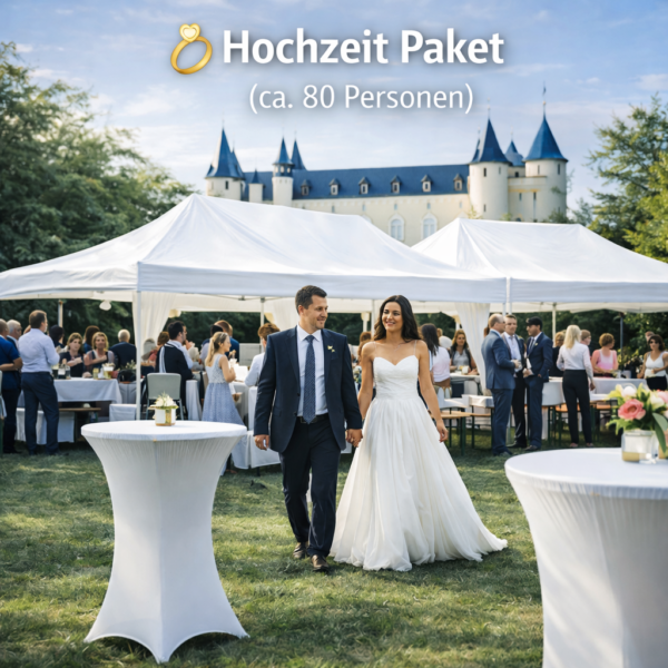 💍 Hochzeit Paket – ca. 80 Personen Ideal für Hochzeiten oder größere Familienfeiern. 🎉 Eröffnungsangebot: ab 890 € statt 990 €