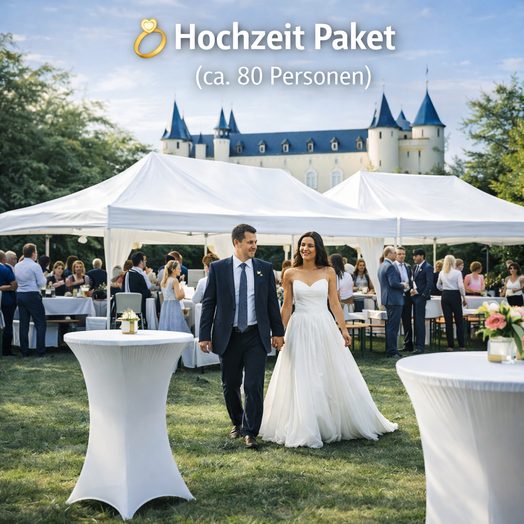 💍 Hochzeit Paket – ca. 80 Personen Ideal für Hochzeiten oder größere Familienfeiern. 🎉 Eröffnungsangebot: ab 890 € statt 990 €